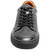 Toe view of the Stacy Adams Dorian Lace-To-Toe Sneaker in Black Smooth highlighting the lace-to-toe design