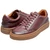 Heel view of the Stacy Adams Dorian Lace-To-Toe Sneaker in Bordeaux