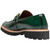 Heel and back view of the Stacy Adams Carabello Moc Toe Bit Slip-On in Green