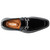Close-up of the high-shine patent finish on the Stacy Adams Carabello Black Patent upper