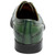 Stacy Adams Alexander oxford in Green, three-quarter view showing the modern stacked heel
