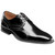 Stacy Adams Alexander Plain Toe Oxford in Black, front view showing full oxford silhouette