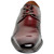 Close-up of the burnished calf leather texture on the Stacy Adams Alexander Burgundy upper