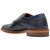 Close-up of the lizard print leather texture on the Stacy Adams Gambetta Navy upper