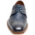 Close-up of the lizard print leather texture on the Stacy Adams Gambetta Navy upper