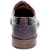 Stacy Adams Talamanco oxford in Purple Multi, three-quarter view showing the modern stacked heel