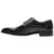 Side profile of the Stacy Adams Talamanco Bike Toe Oxford in Black showing the bike toe seam