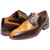 Stacy Adams Talamanco oxford in Brown Multi, angled view highlighting the croco and eel print leather mix