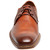 Close-up of the smooth and lizard print leather texture on the Stacy Adams Giorgetti