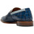 Stacy Adams Rubiano slip-on in Dark Blue Multi, three-quarter view showing the buckle hardware
