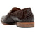 Stacy Adams Rubiano slip-on in Brown, three-quarter view showing the buckle hardware