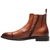 Stacy Adams Berkshire boot in Brandy, three-quarter view showing the boot shaft and vamp