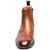 Toe view of the Stacy Adams Berkshire Cap Toe Side Zip Boot in Brandy