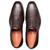 Mezlan Aspen Pebbled Leather Derby in Brown – top view showing pebbled lambskin texture