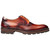 Mezlan Birch Two-Tone Lug Sole Derby in Cognac Rust/Purple – side profile view