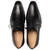 Mezlan Hatley Patina Calf Derby in Black – top view showing patina calf and broguing detail