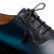 Mezlan Bretton Multi-Tone Oxford in Blue/Multi – showing brogue detail