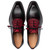 Mezlan Bretton Multi-Tone Oxford in Graphite/Multi – top view showing medallion toe and brogue detail