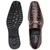Belvedere Corso burgundy loafer top and sole view showing rubber lug sole