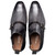 Mezlan Alpine dark grey boot, top-down view showing elastic side gore