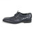 Los Altos Black Genuine Caiman Belly Lace-Up Oxford Shoes