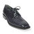 Los Altos Black Genuine Caiman Belly Lace-Up Oxford Shoes