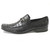 Los Altos Black Genuine Teju Lizard Skin Slip-On Loafers