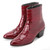 Los Altos Men’s Burgundy Genuine Eel Skin Leather Ankle Boots