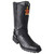 Los Altos Men's Black Full Quill Ostrich Leather Biker Boots