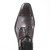 Mezlan Soka burgundy deerskin and calfskin cap toe dress shoe, top profile view