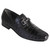 Los Altos Black Genuine Caiman Crocodile Belly Slip-On Loafers