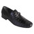 Los Altos Black Genuine Caiman Crocodile Belly Slip-On Loafers