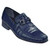 Los Altos Slip-On Navy Genuine Caiman Crocodile Belly Loafers