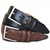 Lejon Beveled Edge Black Full Grain Leather Belt