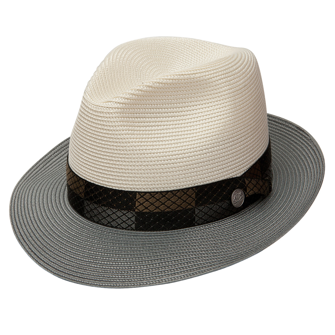 Gray Florentine Milan Straw Hat