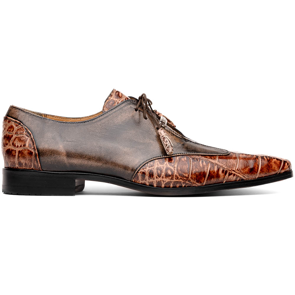 新品 Antonio Brecos \"made in italy\" derby Brecos men's derby shoes in brown hammered leather