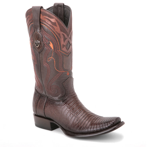 WILD WEST BROWN 3X-TOE GENUINE TEJU LIZARD WESTERN COWBOY BOOT EE WILD WEST BROWN 3X-TOE GENUINE TEJU LIZARD WESTERN COWBOY BOOT EE