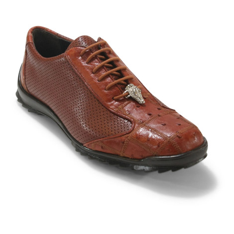 Los Altos Brown Ostrich Patch Casual Shoes main image 1