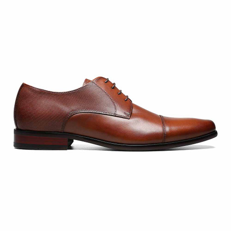 Florsheim Fusion Sport Lace-Up Moc Oxford Mens Cognac Leather Sneakers Tan White Florsheim Remi Leather Plain Toe Lace-Up Oxfords, Cognac  main image 3