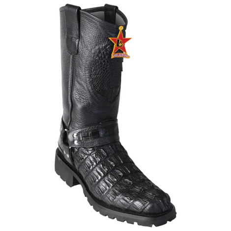 LOS ALTOS BLACK GENUINE CROCODILE CAIMAN TAIL J-TOE WESTERN BOOT 7EE 900205 LOS ALTOS BLACK GENUINE HORNBACK CROCODILE CAIMAN SQUARE  main image 4