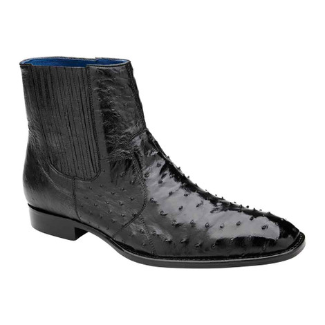 Belvedere Mens Shoes in Black Genuine Ostrich display picture 2