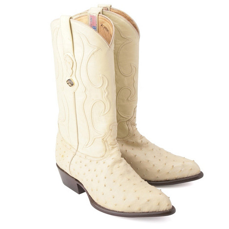 Los Altos Winter White Ostrich Leg Boot main image 1