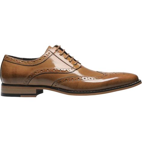 NEW STACY ADAMS men\'s tinsley wingtip oxfords in tan multi Stacy Adams Tinsley Wingtip Oxford Mens Shoes Lace Up Tan  main image 4