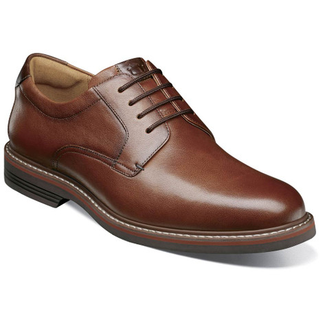 Florsheim Norwalk Cognac Tumbled Plain Toe Oxford Dress  display picture 1