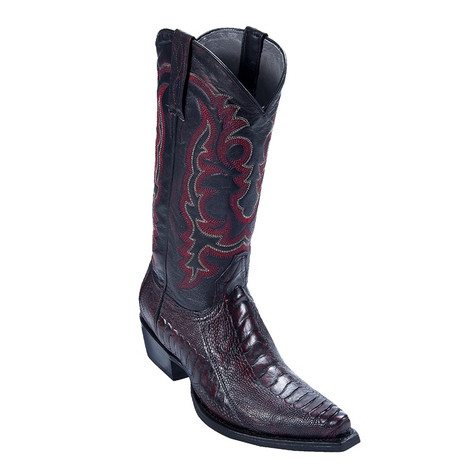 Los Altos Black J-Toe Genuine Ostrich Leg main image 1