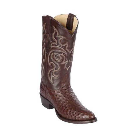 Los Altos Men's Brown Full Quill Ostrich Boots main image 0