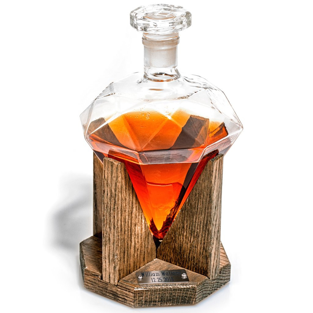 A Gentleman's Trove Diamond Decanter Personalized Decanter