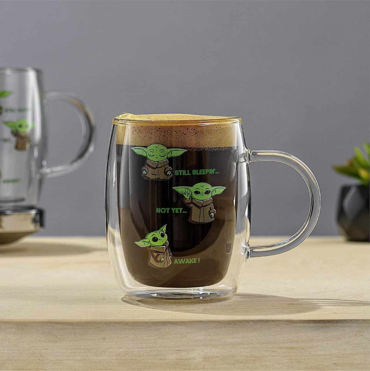 Awake! Grogu Coffee Mug Double Wall Mug (Set of 2 ) - A