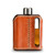 DARK & TAN LEATHER GLASS FLASK (100ML)