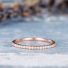 Rose Gold Wedding Band Diamond Ring Half Eternity